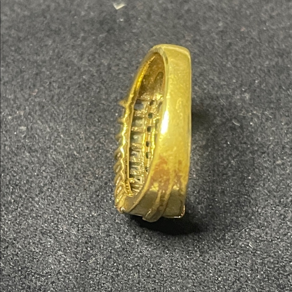 Costume Jewelry 2 for 15$ - Elegant Gold Multi-Color Gemstone Ring - no marking - Picture 3 of 7